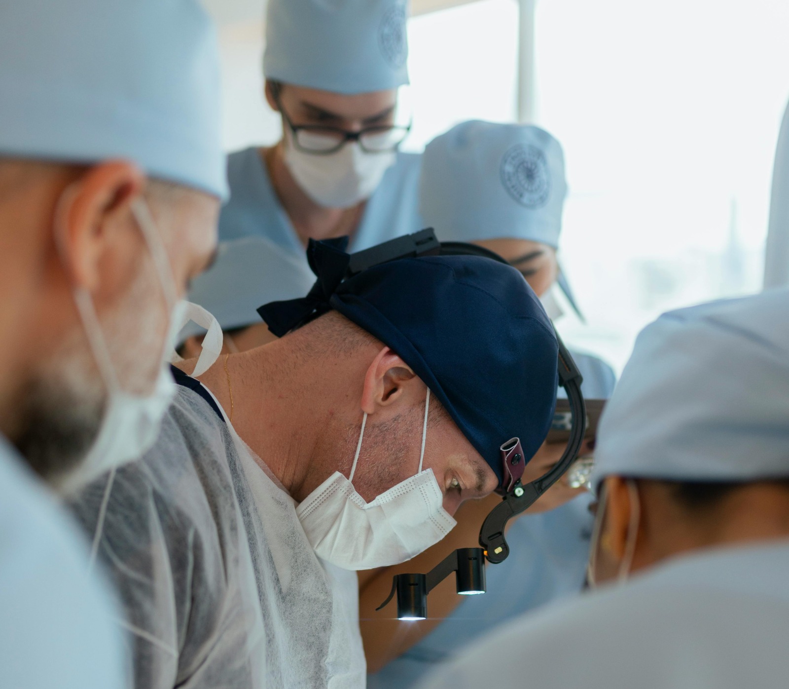 surgeons standing and working